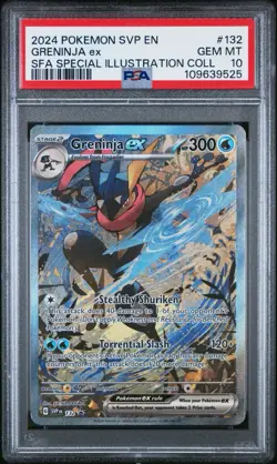2024 Pokemon SVP EN 132 Greninja ex SFA Special Illustration PSA 10 - Image 1