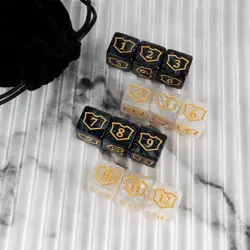 24 Pieces MTG Dice Counters Shield D6 Dice Set Loyalty Life Counter Magic Buff T - Image 5