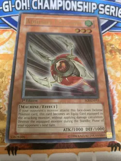 Yugioh ADHESIVE EXPLOSIVE SOI-EN011 1ST EDITION ULTIMATE RARE LP - Image 1