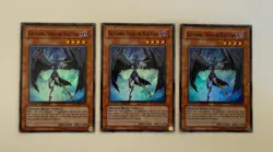 Yugioh - Blackwing - Shura the Blue Flame RGBT-ENPP2 Super Rare Playset x3 - Image 1