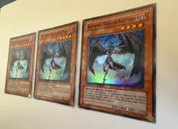 Yugioh - Blackwing - Shura the Blue Flame RGBT-ENPP2 Super Rare Playset x3 - Image 2