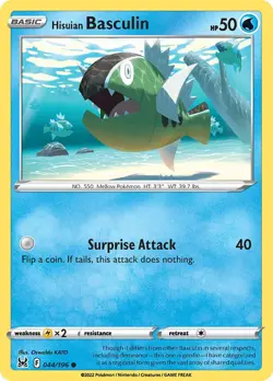Hisuian Basculin 044/196 Swsh11: Lost Origin Regular NM-Mint Pokemon Card TCG - Image 1