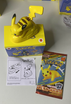 Pikachu McDonald's Promo 2025 Pokemon Card Pack Japanese Sealed + Pikachu Toy - Image 1