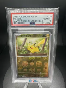 PSA10 Pikachu Master Ball Foil 025/165 SV2a Pokemon Card 151 Gem Mint Japanese - Image 1