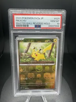 PSA10 Pikachu Master Ball Foil 025/165 SV2a Pokemon Card 151 Gem Mint Japanese - Image 1