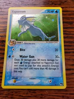 Pokemon TCG English Card Pop Series 3 Vaporeon 6/17 Holo Rare - LP! - Image 1