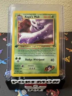 Koga's Muk 26/132 Gym Challenge 1st edition Pokemon Card Moderately Played MP - Image 1