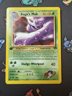 Koga's Muk 26/132 Gym Challenge 1st edition Pokemon Card Moderately Played MP - Image 2
