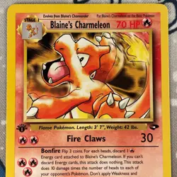 Blaine's Charmeleon 31/132 1st Edition Gym Challenge WOTC Pokemon TCG Card NM/LP - Image 2