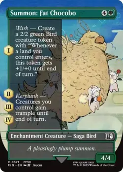 Summon: Fat Chocobo (Borderless) -Foil Light Play MTG - Image 1