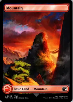 Mountain (0303) - Normal - L - - Extended Art - FINAL FANTASY - #303 - NM - MTG - Image 1