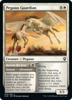 1x Pegasus Guardian // Rescue the Foal MTG Commander Legends: Battle for Baldur' - Image 1