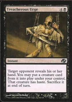 Treacherous Urge - Medium Play MTG Planar Chaos - Image 1