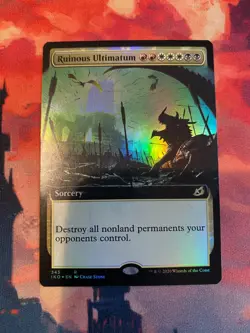 MTG Ikoria Lair of Behemoths Ruinous Ultimatum Extended Art Foil - Image 1