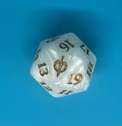 MTG March of the Machine White Spindown Dice D20 - Image 1