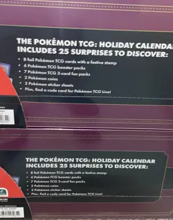NEW Pokemon TCG 2025 Holiday Calendar Pokeball Bundle Stickers COSTCO Exclusive - Image 3