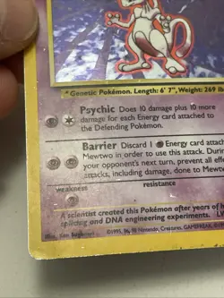 Mewtwo Base Set Pokemon TCG 10/102 Holo Rare MP WOTC Vintage - Image 3