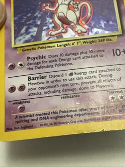 Mewtwo Base Set Pokemon TCG 10/102 Holo Rare MP WOTC Vintage - Image 4