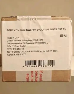 Pokemon TCG Evolving Skies Booster Box Case | Factory Sealed First 1st Print - Image 3