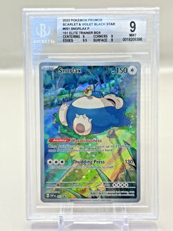 2023-24 Pokemon Scarlet and Violet Black Star Promos Snorlax P BGS 9 - Image 1