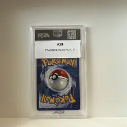Pokemon Ninetales Base Set Shadowless #12 Holo Rare PSA 8 NM/MT - Image 2
