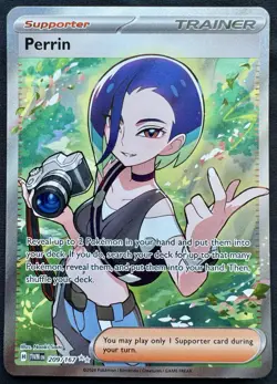 Perrin 209/167 Pokemon Twilight Masquerade Ultra Rare Full Art Trainer - Image 1