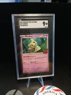 PSA 9 MINT MIMIKYU HOLO 037/091 2024 TRICK OR TRADE POKEMON - Image 1