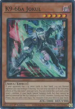 K9-66a Jokul JUSH-EN032 Justice Hunters 1st Edition Super Rare SR NM Yugioh - Image 1