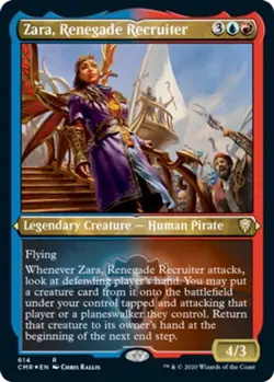 1x Zara, Renegade Recruiter (614) - ETCHED FOIL MTG Commander Legends NM Magic F - Image 1