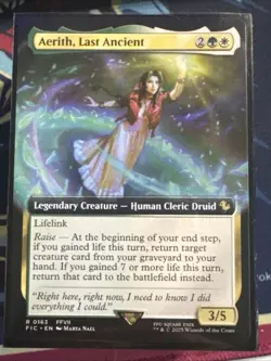 MTG Aerith, Last Ancient Extended Art - FINAL FANTASY Commander #163 Magic - Image 1