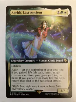 MTG Aerith, Last Ancient Extended Art  - FINAL FANTASY Commander #163 Magic - Image 2