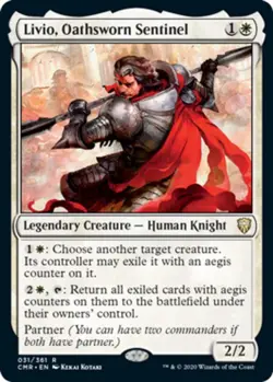 4x Livio, Oathsworn Sentinel MTG Commander Legends NM Magic Regular - Image 1