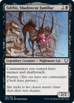 4x Falthis, Shadowcat Familiar MTG Commander Legends NM Magic Regular - Image 1
