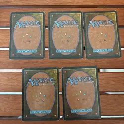 MTG Ice Age Forest Lot Of 5 HP Heavy Play Vintage Old School 90s Magic Basic - Image 2