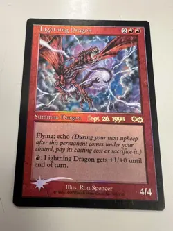 Mtg Lightning Dragon Foil Promo - Image 1