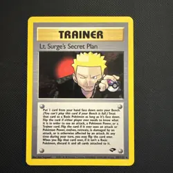 Lt. Surge's Secret Plan 107/132 Gym Challenge Rare Pokemon Trainer S99 - Image 1