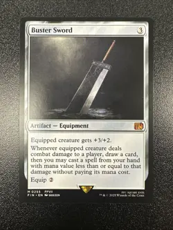 Magic the Gathering MTG Buster Sword Final Fantasy Regular Rare 0225 NM JL - Image 1