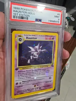 1999 Pokemon Fossil 1st Edition #6 Haunter Holo PSA 9 - Image 2