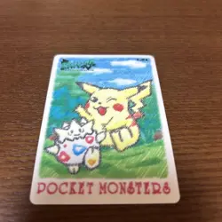 Pikachu Togepi #01 Pokemon Sealdass Sticker Stitch Touch Vintage Nintendo Japan - Image 2