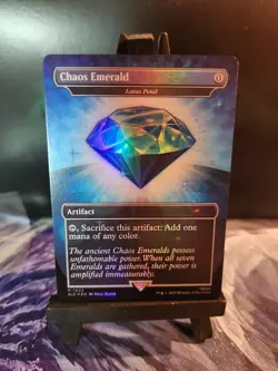 Chaos Emerald Blue 7033 ✨Foil✨Lotus Petal Sonic the Hedgehog Secret Lair - Image 1