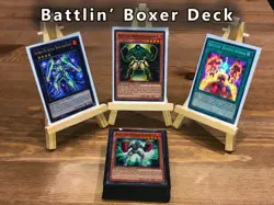 Yugioh Battlin' Boxer Deck 40 Cards Nova Lead Yoke Glassjaw Bamboo Sword+ Bonus! - Image 1