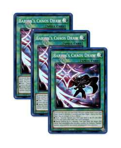 Yugioh! Barian's Chaos Draw LED9-EN005 (SR) 1st Ed 3x - Image 1