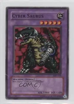 Cyber Saurus Unlimited YuGiOh Metal Raiders #MRD-105 2002 READ - Image 1