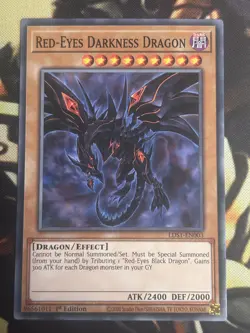 Yugioh: Red-Eyes Darkness Dragon - 1st Edition Card - Near Mint - Image 1