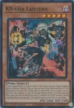K9-66b Lantern JUSH-EN033 Justice Hunters 1st Edition Super Rare SR NM Yugioh - Image 1