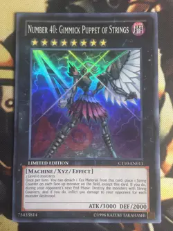 Yugioh: Number 40: Gimmick Puppet Of Strings - CT10-EN011 Super Rare Limited LP - Image 1