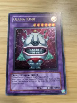 YuGiOh Ojama King SOD-EN034 Ultimate Rare Unlimited Edition - NM - Image 1