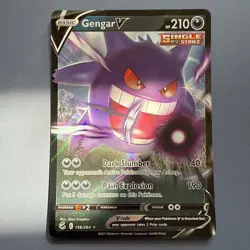 Gengar V ULTRA RARE card 156/264 Sword & Shield Fusion Strike 2021 Pokemon TCG - Image 1