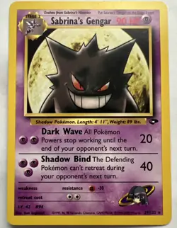 Pokemon TCG Sabrina's Gengar 29/132 Gym Challenge Unlimited Card - Image 1