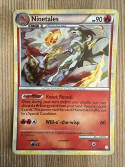 Ninetales 7/123 Holo Rare HeartGold SoulSilver Pokemon Card MP - Image 1